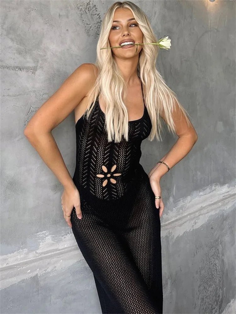 Lilith Hollow Knit Maxi Dress