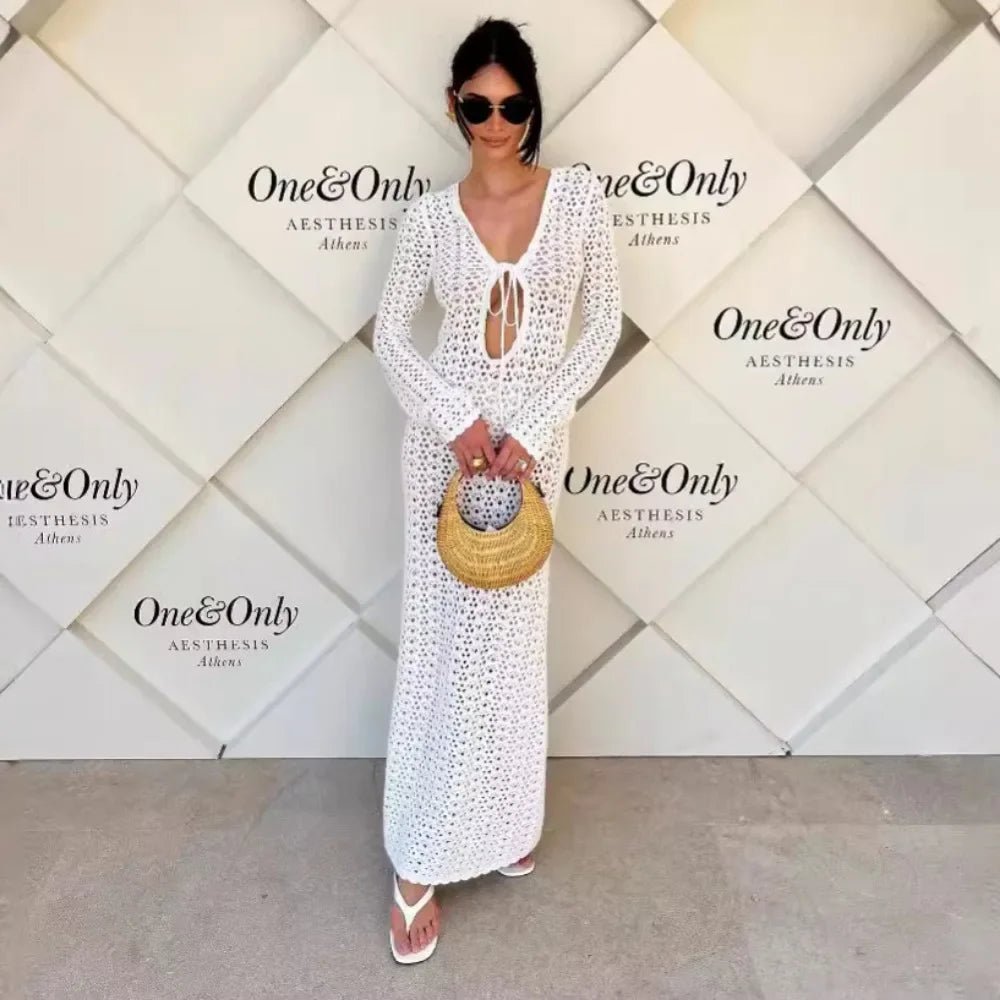 Lori Hollow Out Crochet Beach Dress
