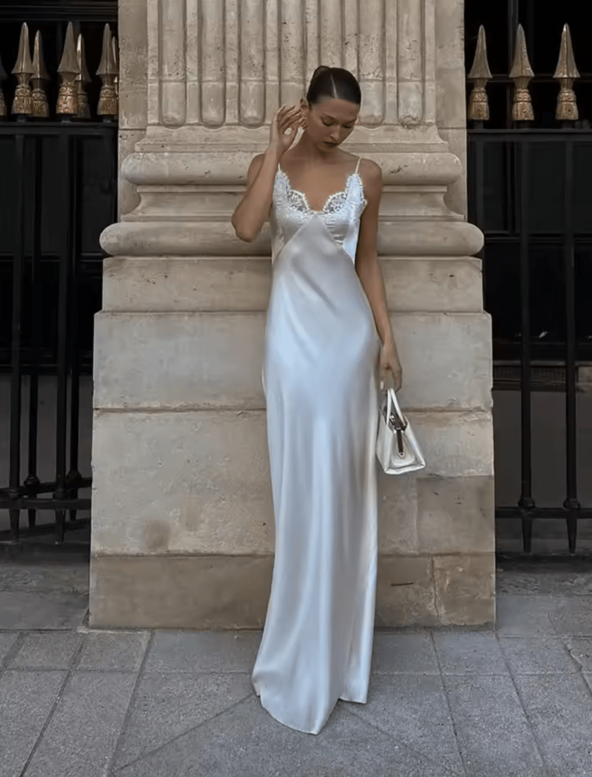 Piper Satin Lace Maxi Dress
