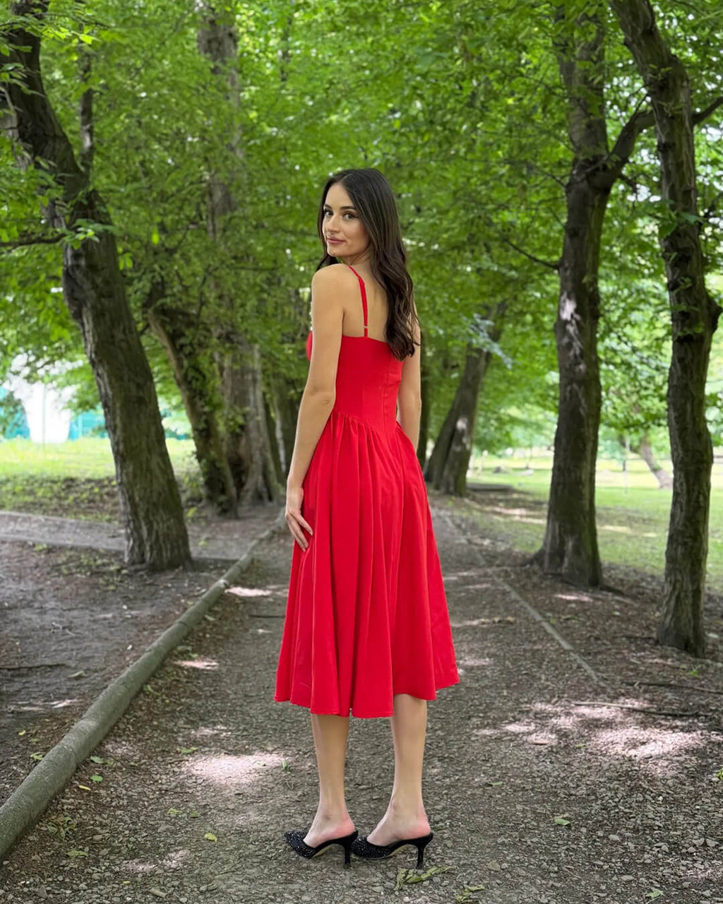 Sylvia Sleeveless Strap Midi Dress