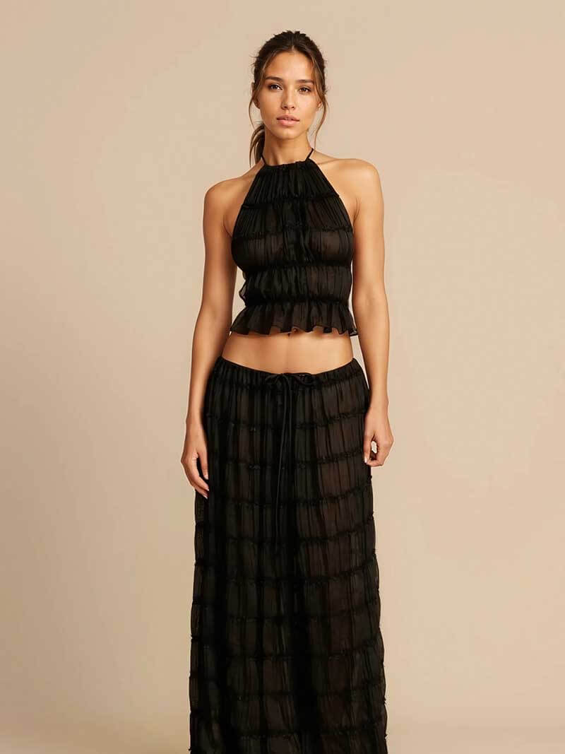 Valerie Two-Piece Set with Frill Details