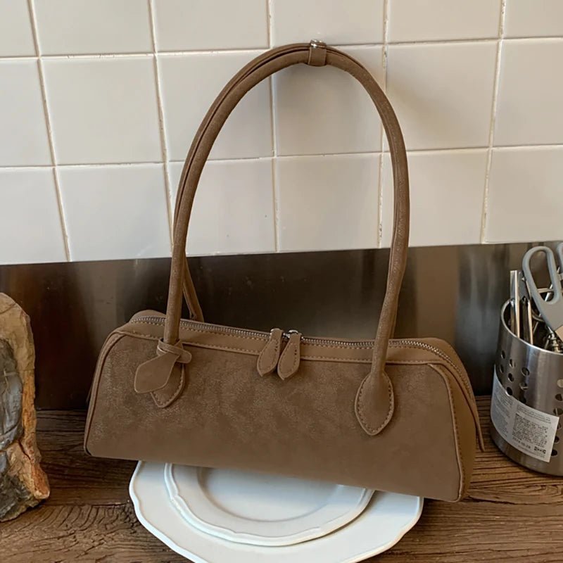 Adora Suede Baguette Bag