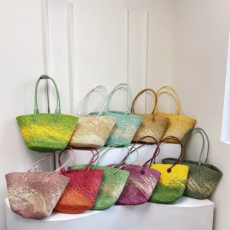 Camille French Straw Tote Bag