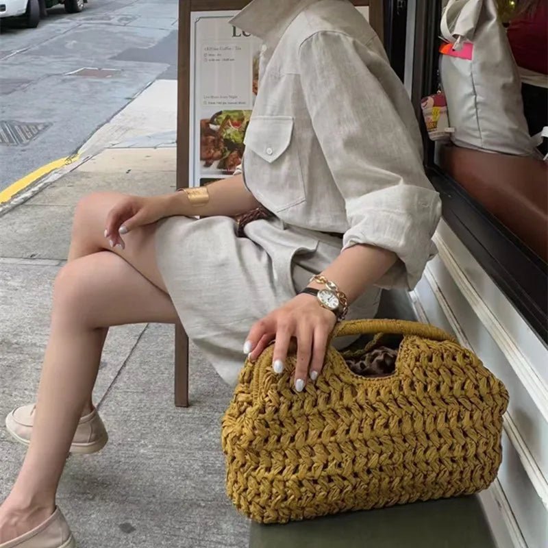 Bianca Woven Rattan Tote