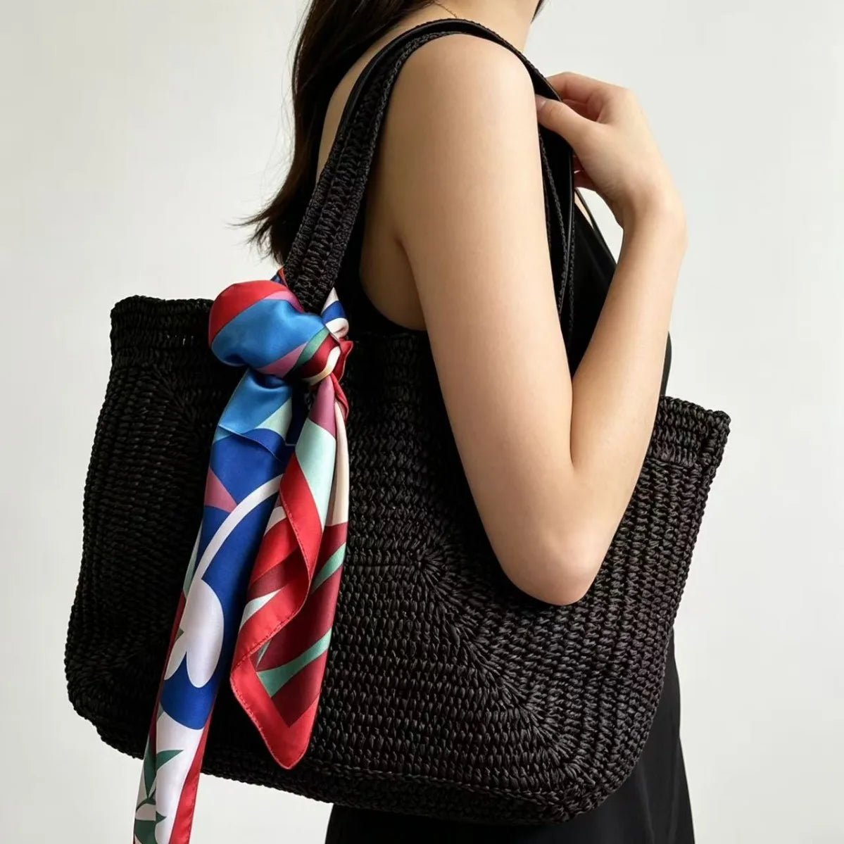 Hannie Bohemian Woven Beach Tote Bag
