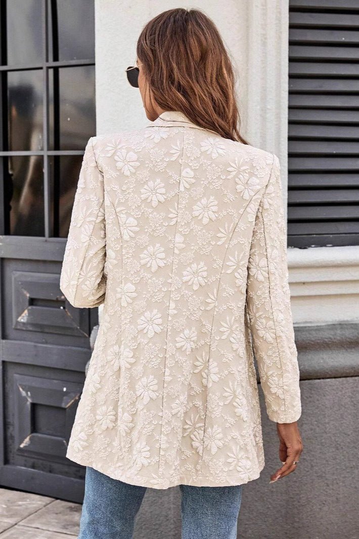 Nadia Jacquard Single Button Blazer