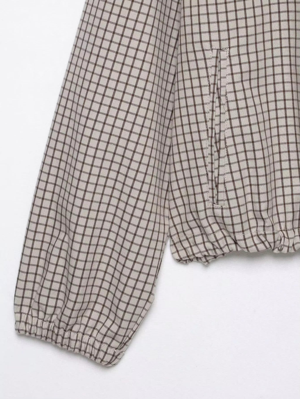 Daniela Plaid Hooded Cropped Jacket