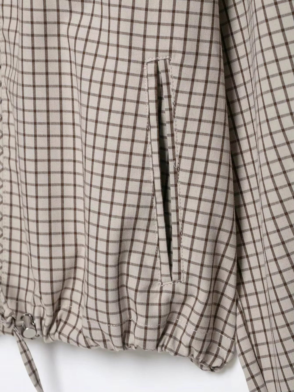 Daniela Plaid Hooded Cropped Jacket