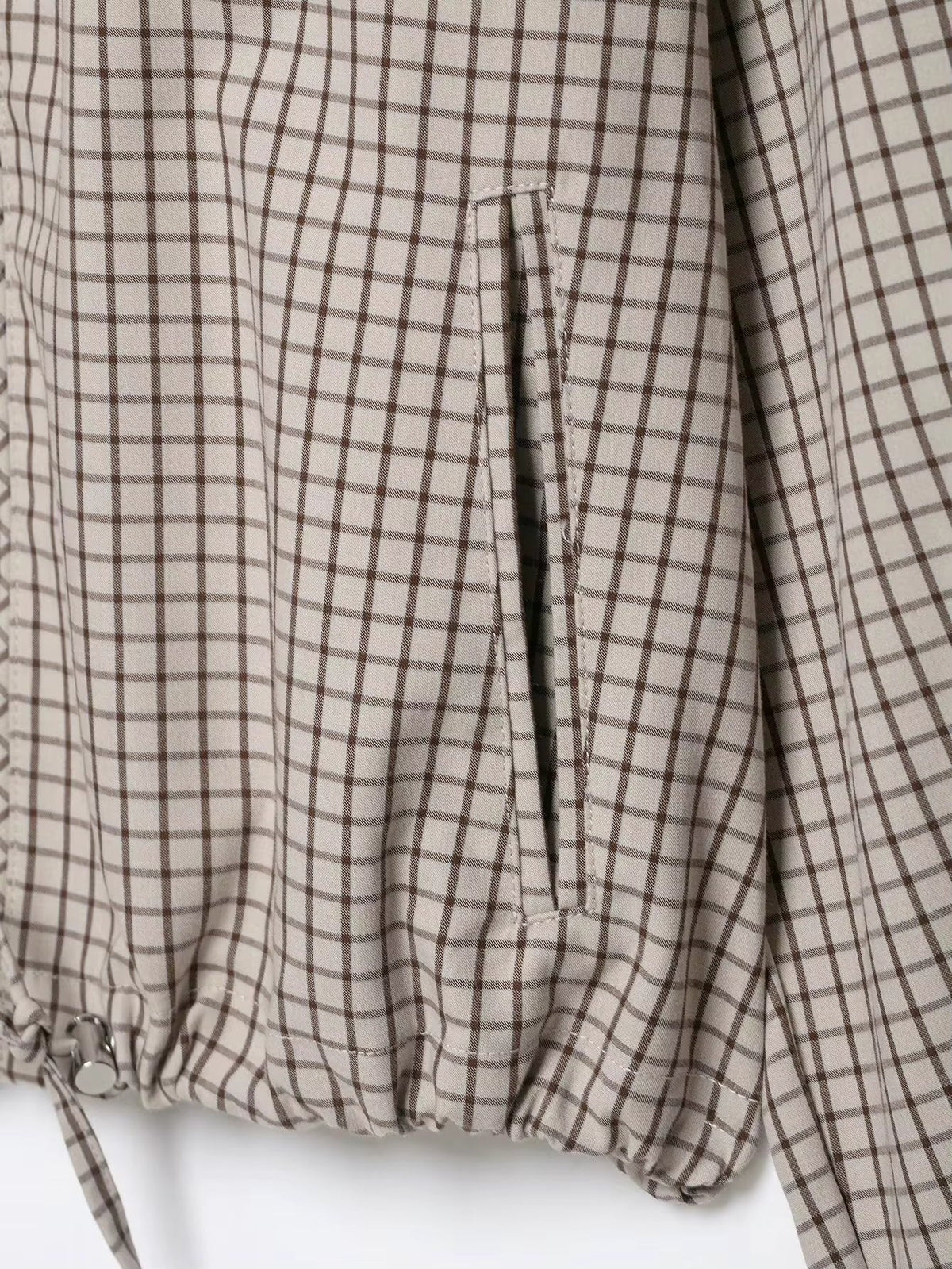 Daniela Plaid Hooded Cropped Jacket