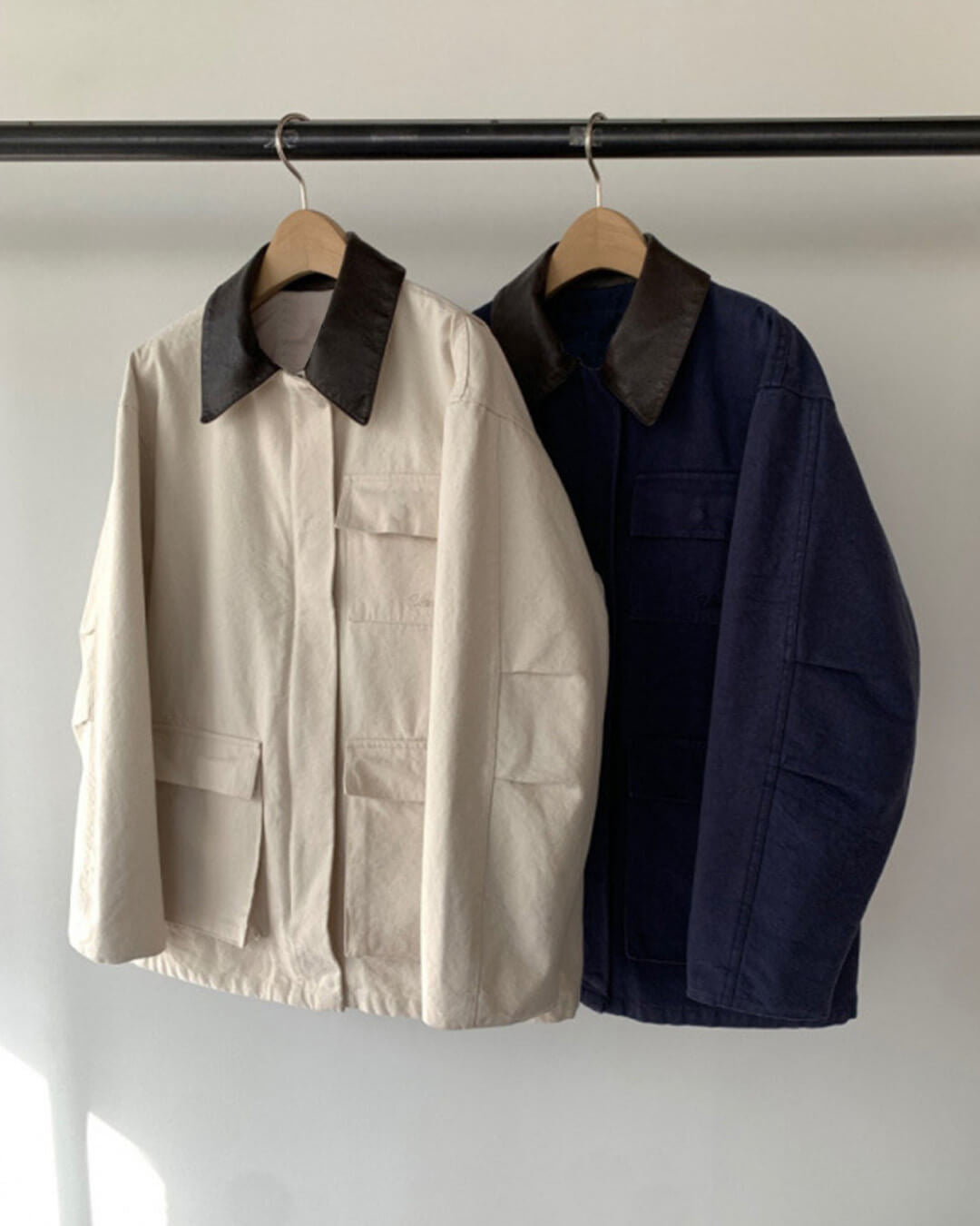 Lena Contrast Collar Utility Jacket