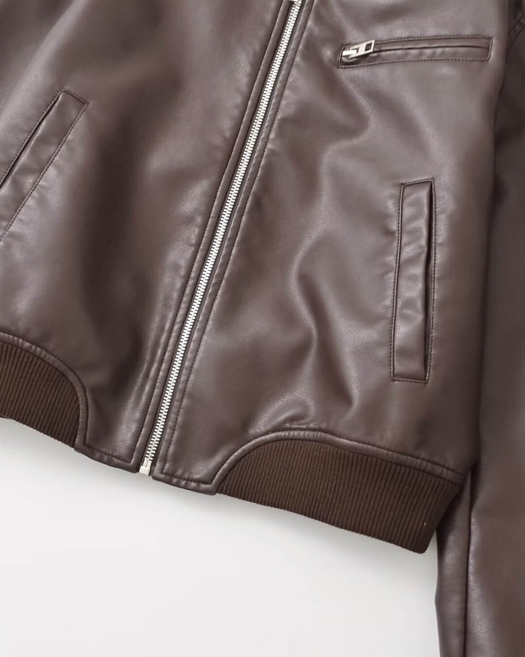 Arabella Faux Leather Bomber Jacket