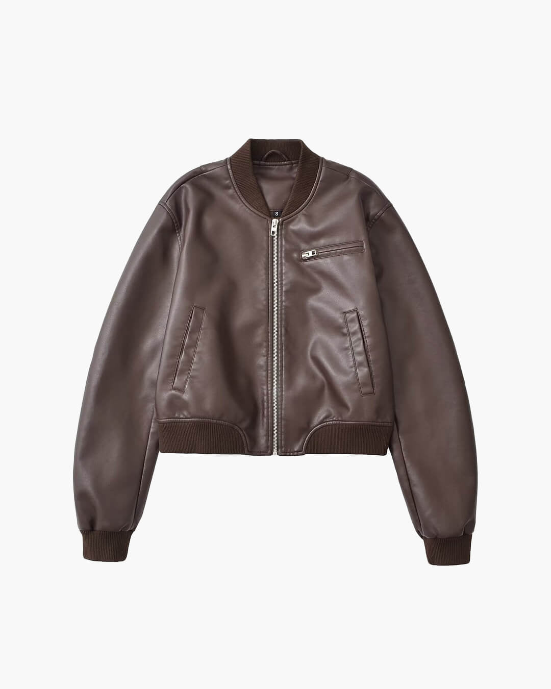 Arabella Faux Leather Bomber Jacket