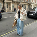 Celeste Leopard Faux Fur Coat