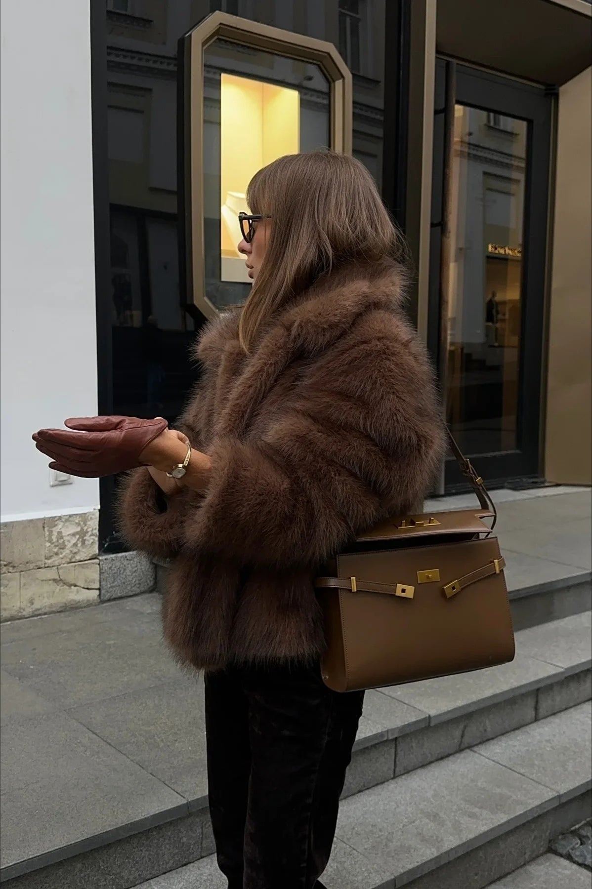 Colette Faux Fur Short Coat