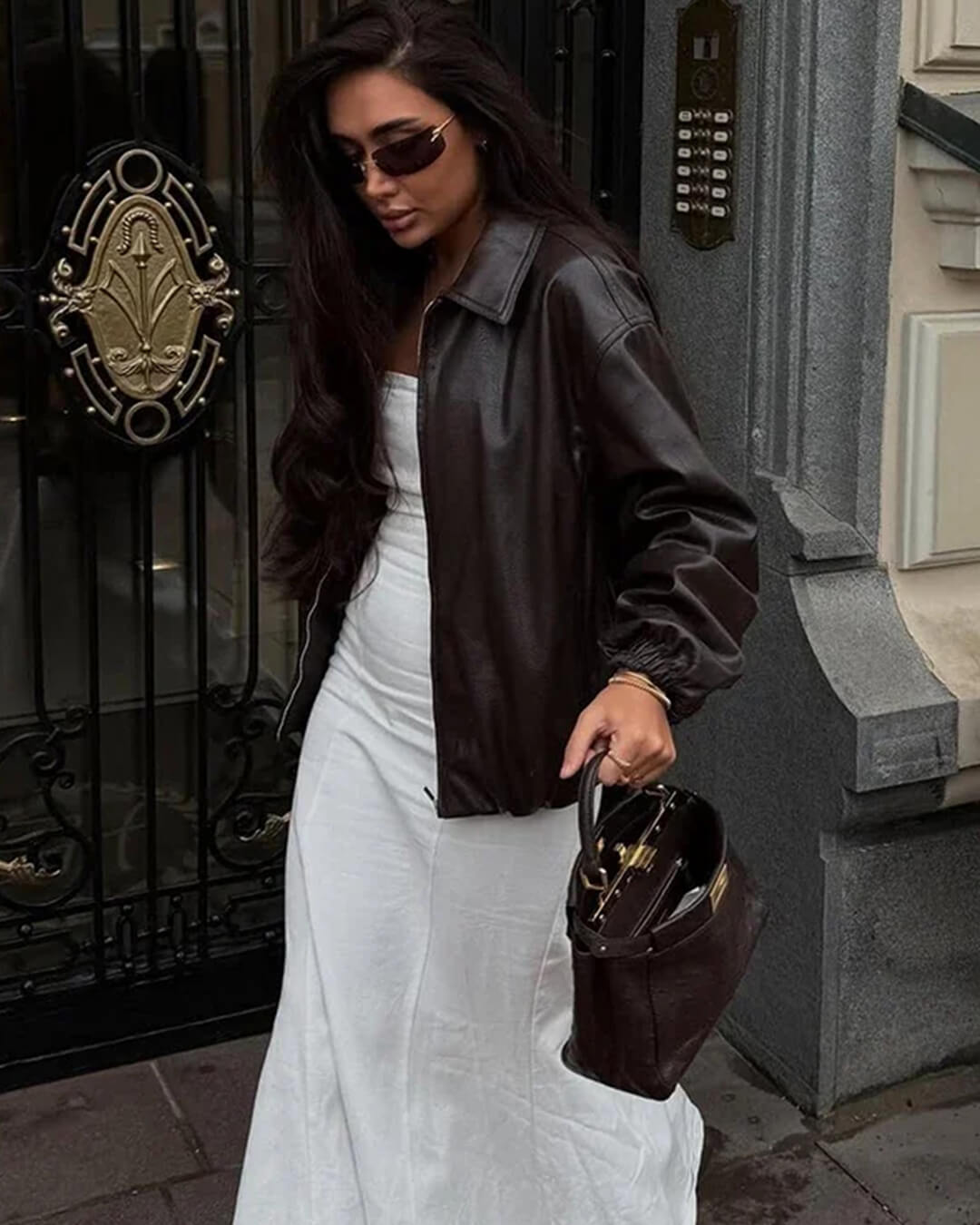 Adrila Faux Leather Jacket