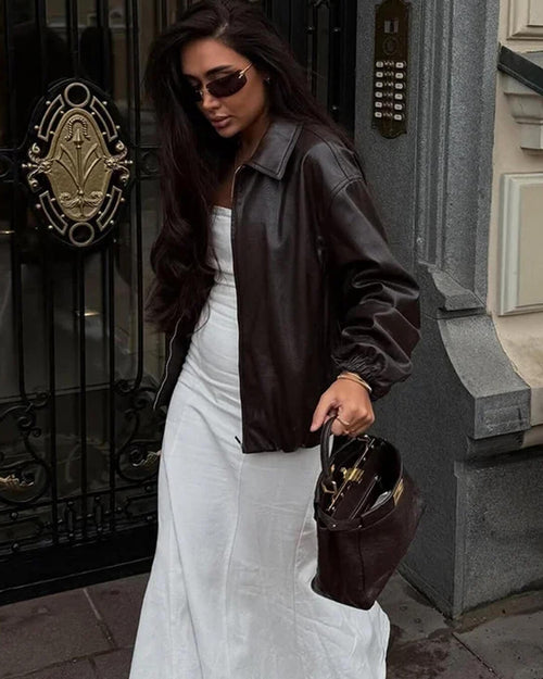 Adrila Faux Leather Jacket