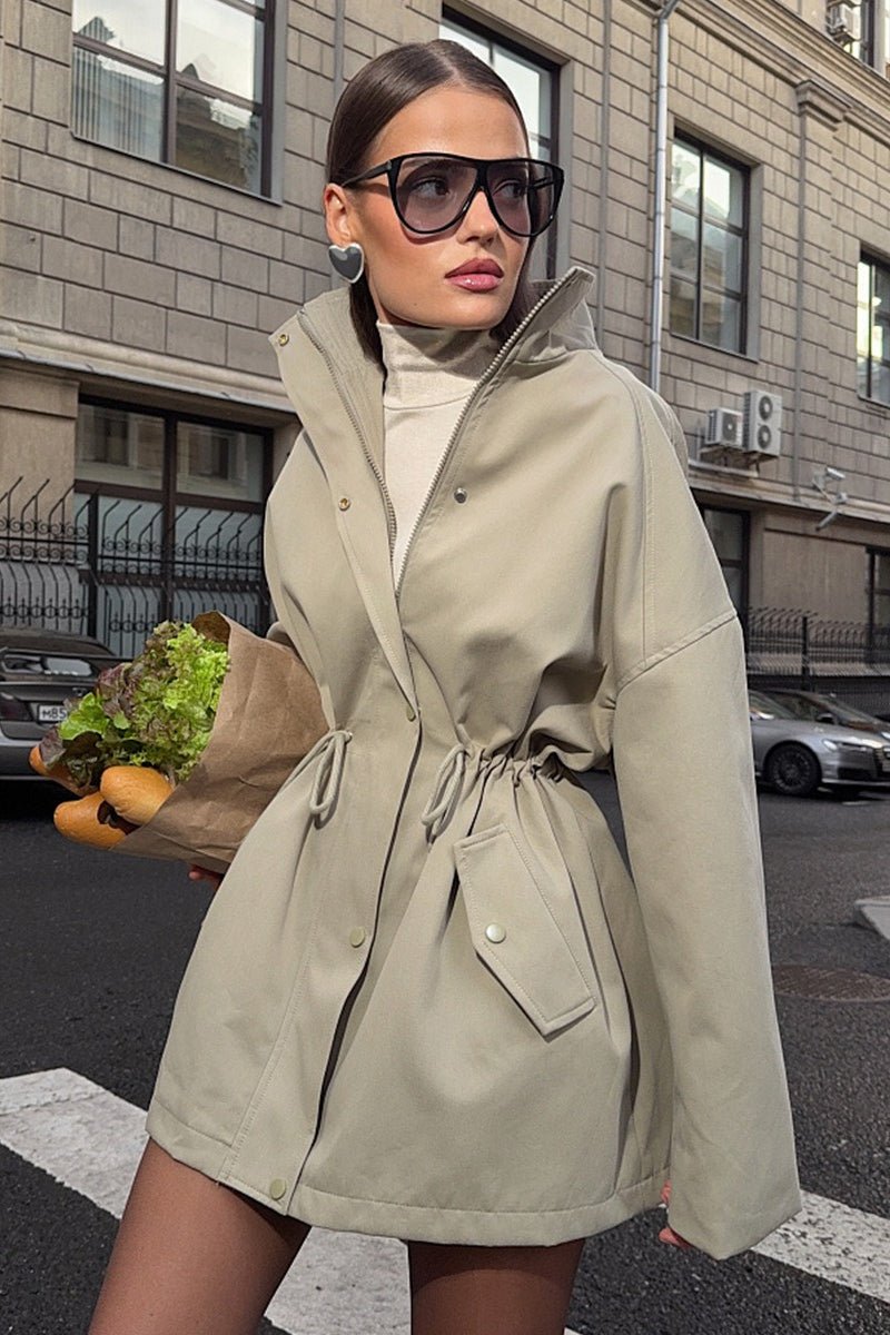 Eva Drawstring Trench Coat