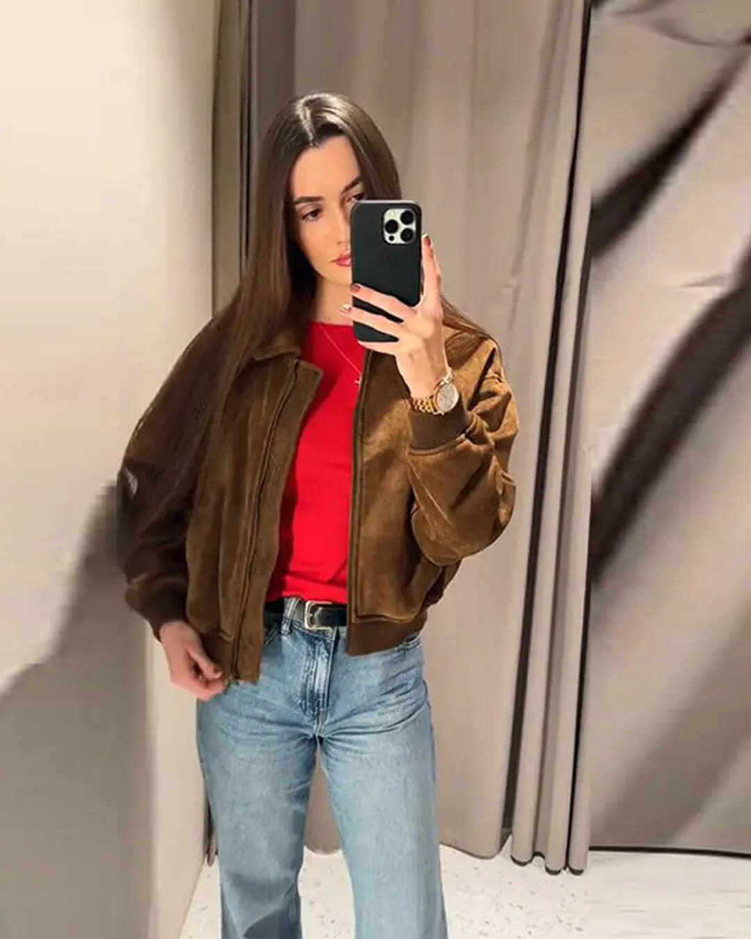 Heather Faux Suede Jacket