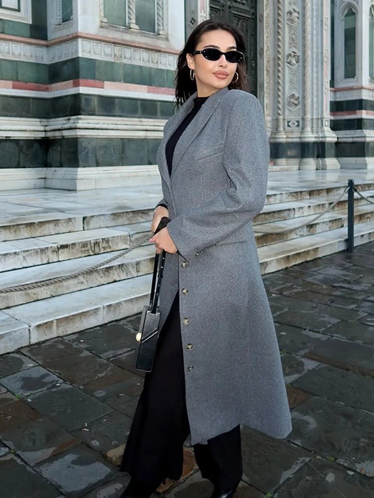 Aediva Cinched Waist Long Coat