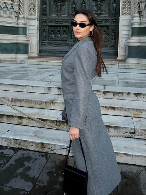 Aediva Cinched Waist Long Coat