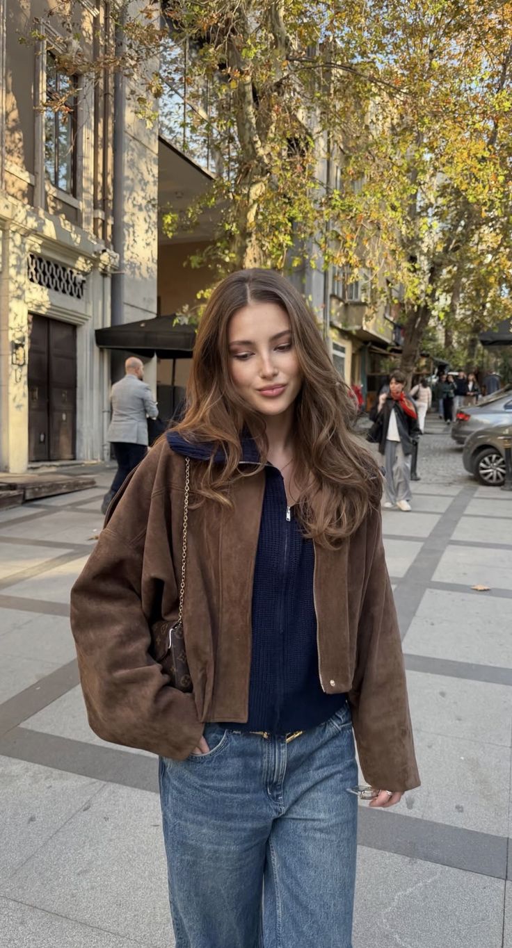 Katherine Suede Bomber Jacket
