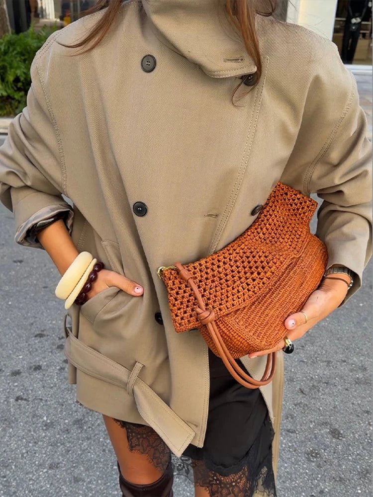 Saddie Belted Short Trench Coat