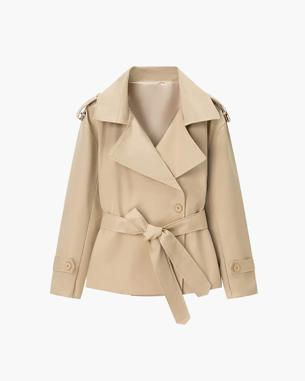 Sandy Lace Up Short Trench Coat