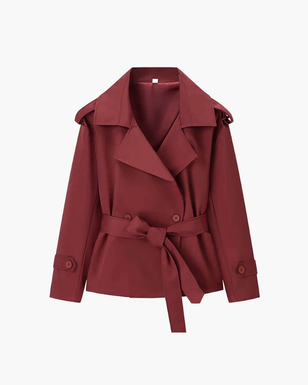 Sandy Lace Up Short Trench Coat