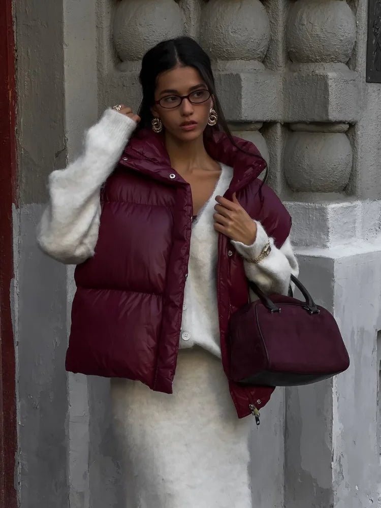 Zarina Dik Yakalı Şişme Yelek Mont