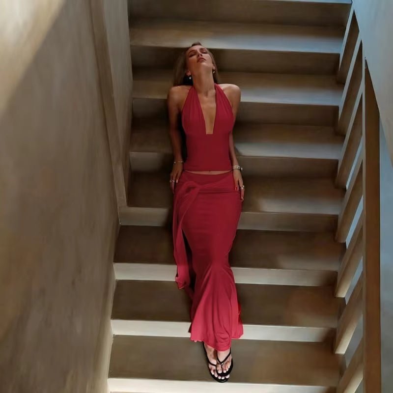 Melissa Askılı İki Parçalı Etek Takımı