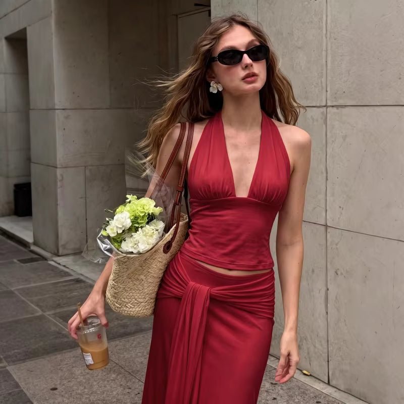 Melissa Askılı İki Parçalı Etek Takımı