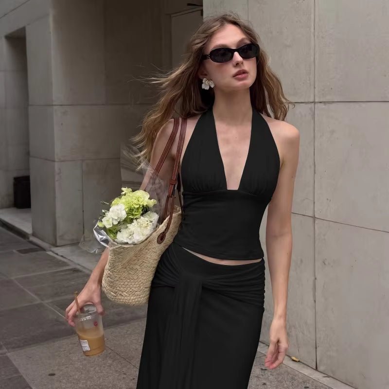 Melissa Askılı İki Parçalı Etek Takımı
