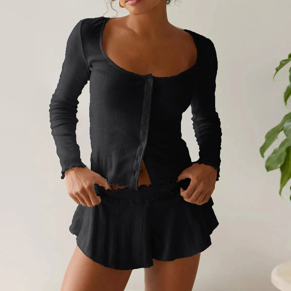Amalia Uzun Kollu Pijama Takımı