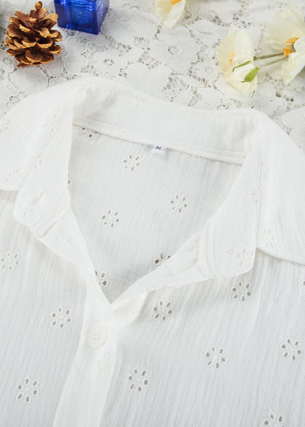 Melanie Eyelet Ruffle Shorts Set