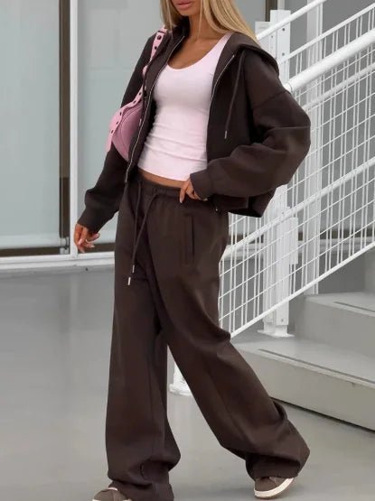 Cecilia Oversize Kapüşonlu Sweatshirt 2 Parça Takımı