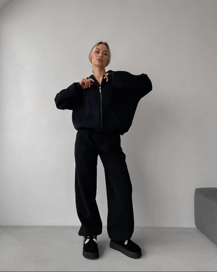 Cecilia Oversize Kapüşonlu Sweatshirt 2 Parça Takımı