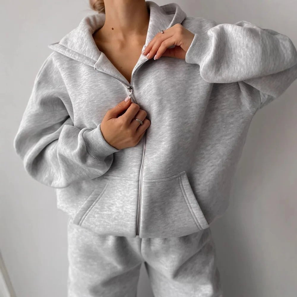 Cecilia Oversize Kapüşonlu Sweatshirt 2 Parça Takımı