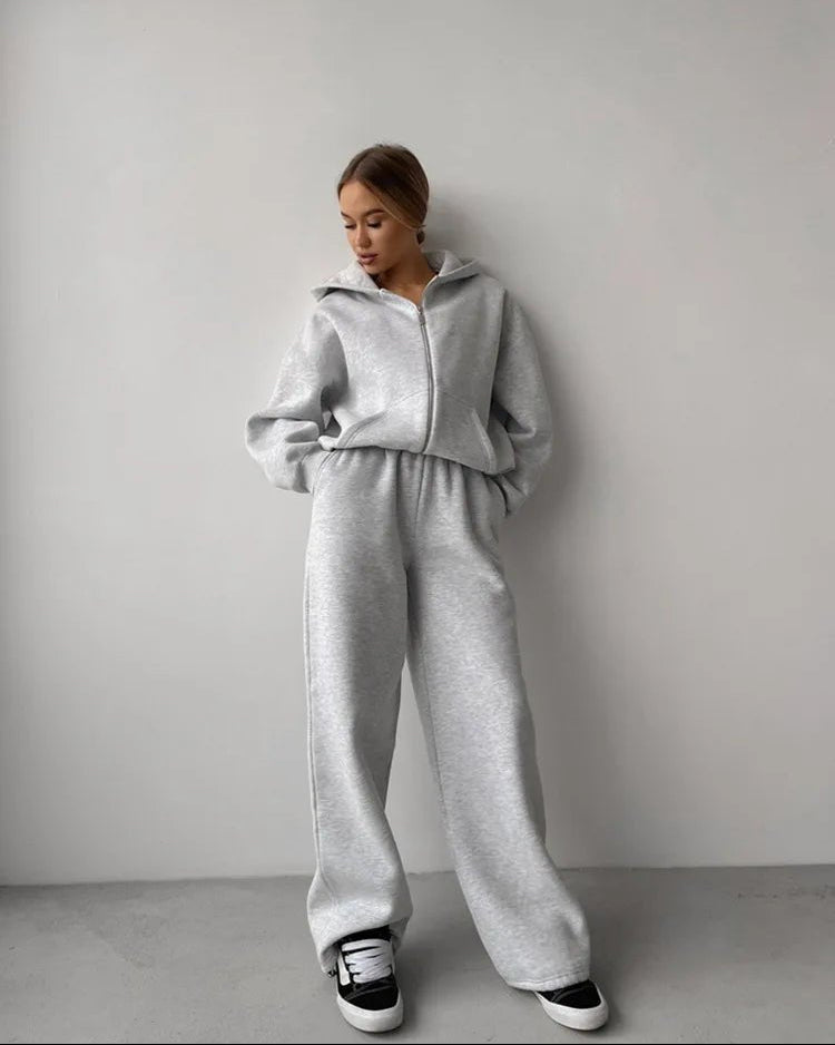 Cecilia Oversize Kapüşonlu Sweatshirt 2 Parça Takımı