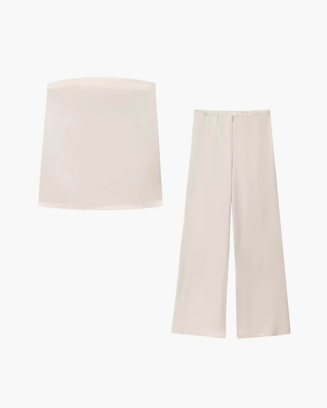 Claudine Satin Bandeau Pants Suit