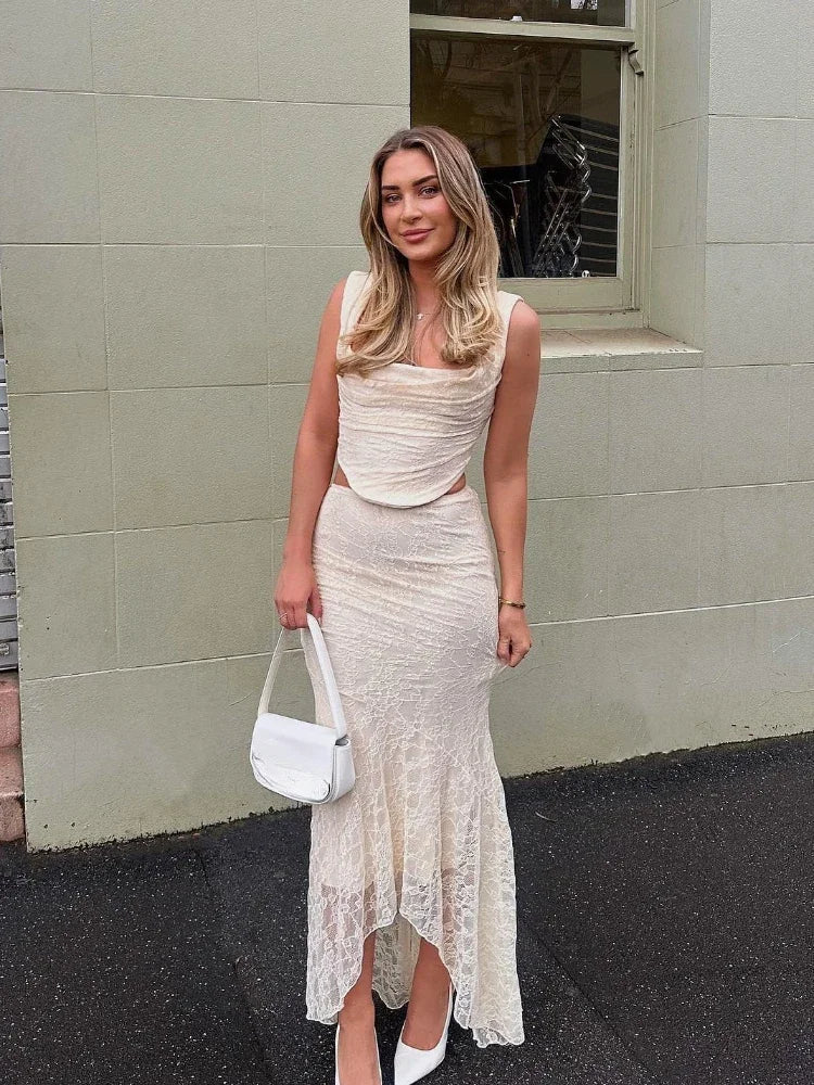 Esmeralda Lace Maxi Skirt Set