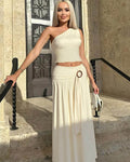 Gaia Belted Maxi Skirt Set