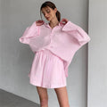 Jenna Loose Long Sleeve & Shorts Set