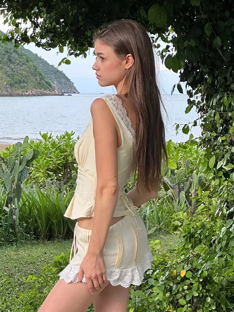 Klarissa Dantelli Mini Etek Takım