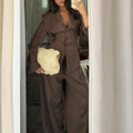 Melanie Pinstripe Pant Suit