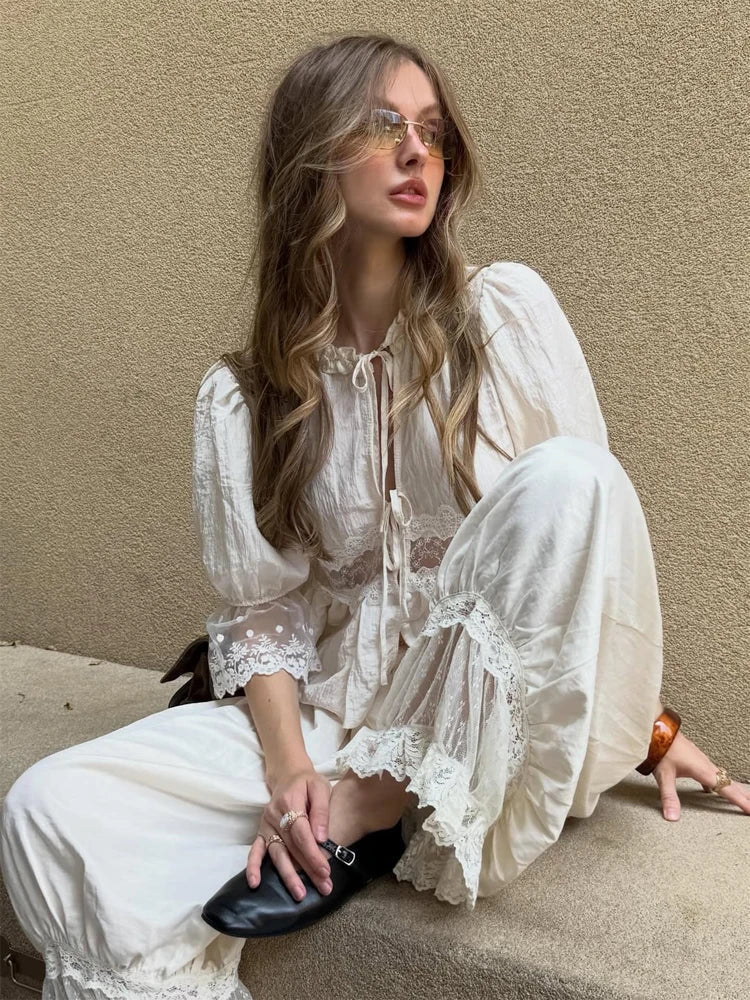Sophia Lace Lantern Suit