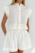 Tanya Ruffled Short Sleeve Shorts Set