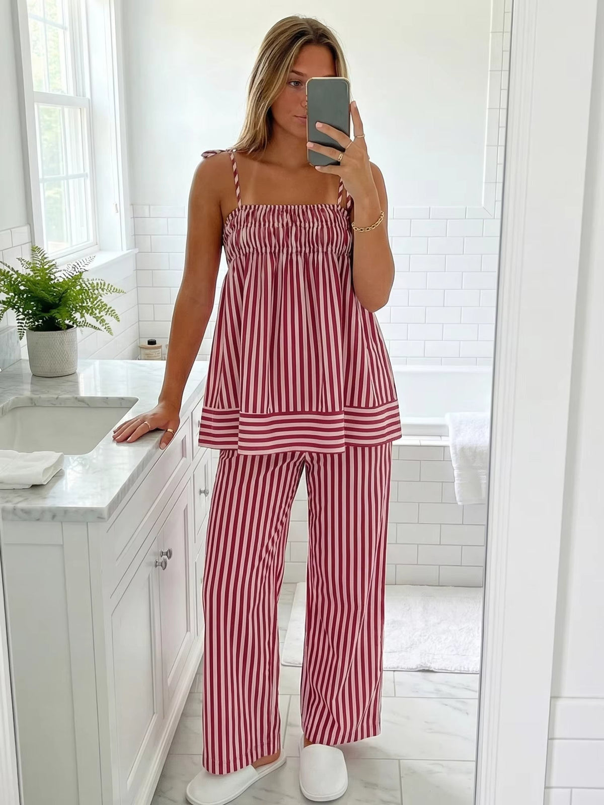 Jasmin Çizgili Pijama Takımı