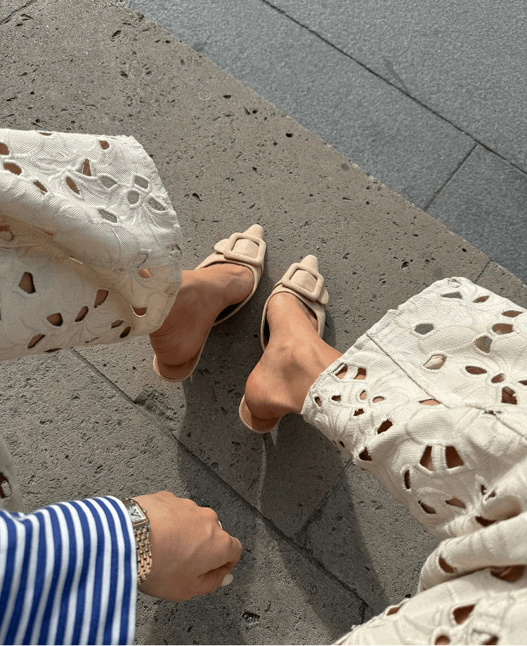 Rachel Delikli Kot Yüksek Bel Düz Kesim Kot Pantolon