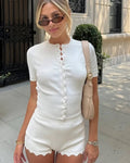 Becca Button-Front Knit Co-ord Set