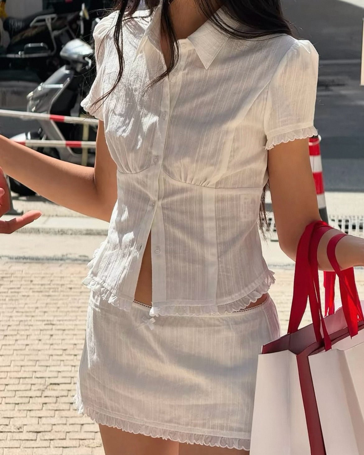Brianna Kısa Kesimli Dar Etek Şort Takımı